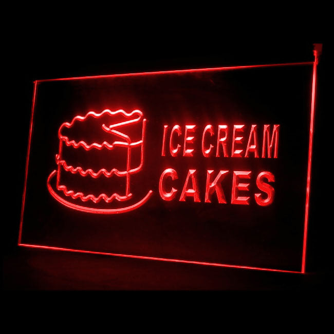 110128 Ice Cream Cakes Shop Home Decor Open Display illuminated Night Light Neon Sign 16 Color By Remote