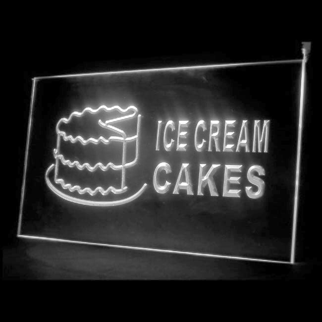110128 Ice Cream Cakes Shop Home Decor Open Display illuminated Night Light Neon Sign 16 Color By Remote
