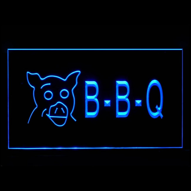 110133 BBQ Pig Display Cafe Restaurant Bar Grill Home Decor Open Display illuminated Night Light Neon Sign 16 Color By Remote