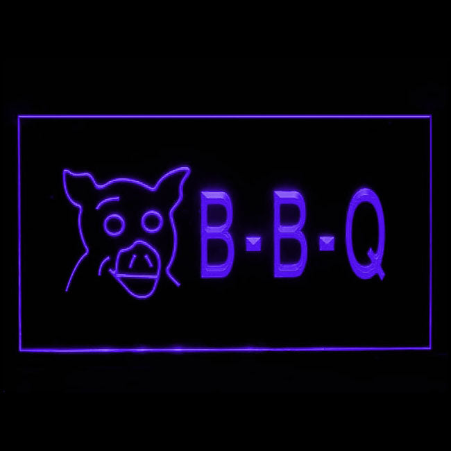 110133 BBQ Pig Display Cafe Restaurant Bar Grill Home Decor Open Display illuminated Night Light Neon Sign 16 Color By Remote