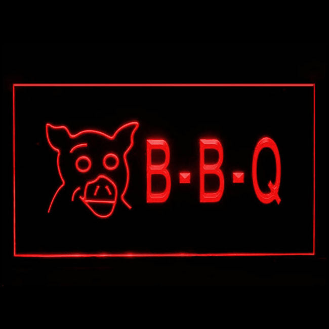 110133 BBQ Pig Display Cafe Restaurant Bar Grill Home Decor Open Display illuminated Night Light Neon Sign 16 Color By Remote