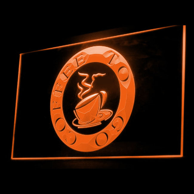 110141 Coffee To Go Shop Cafe Shop Home Decor Open Display illuminated Night Light Neon Sign 16 Color By Remote