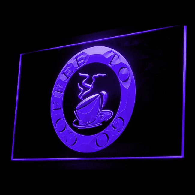 110141 Coffee To Go Shop Cafe Shop Home Decor Open Display illuminated Night Light Neon Sign 16 Color By Remote