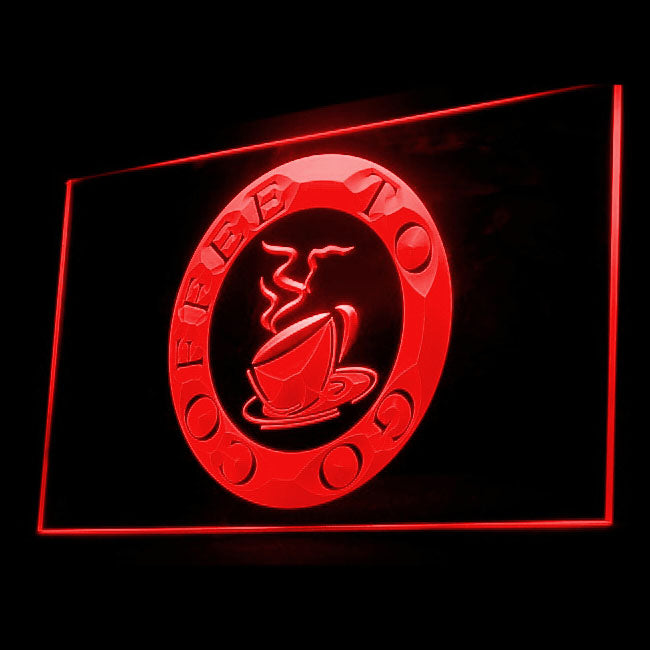 110141 Coffee To Go Shop Cafe Shop Home Decor Open Display illuminated Night Light Neon Sign 16 Color By Remote