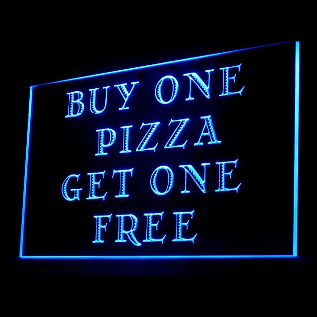 110143 Pizza Buy One Get One Free Restaurant Home Decor Open Display illuminated Night Light Neon Sign 16 Color By Remote