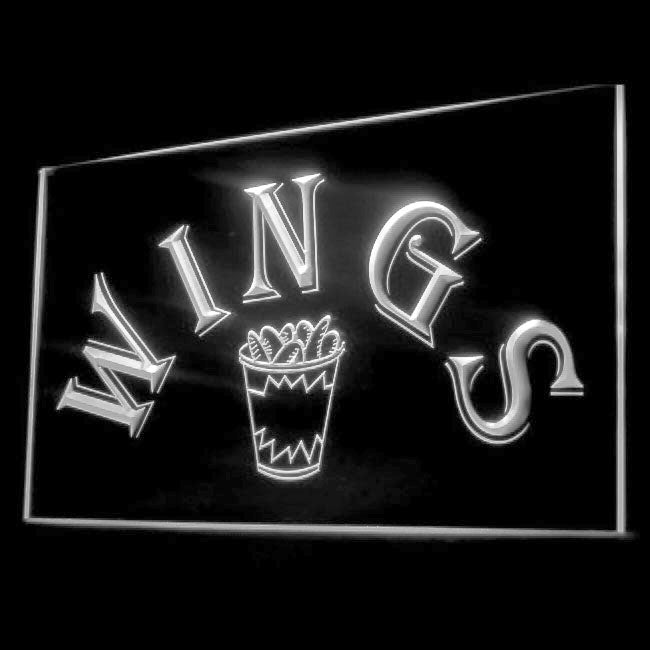 110161 Wings Fast Food Shop Cafe Home Decor Open Display illuminated Night Light Neon Sign 16 Color By Remote