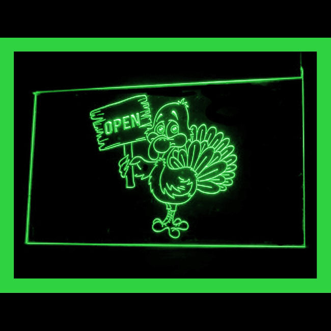 110168 Turkey Christmas Restaurant Cafe Shop Home Decor Open Display illuminated Night Light Neon Sign 16 Color By Remote