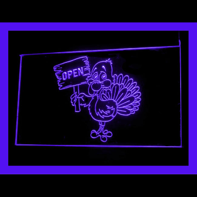 110168 Turkey Christmas Restaurant Cafe Shop Home Decor Open Display illuminated Night Light Neon Sign 16 Color By Remote
