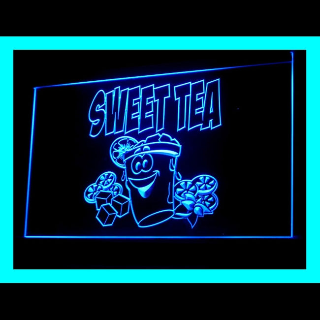 110178 Sweet Tea Cold Drink Shop Store Cafe Home Decor Open Display illuminated Night Light Neon Sign 16 Color By Remote