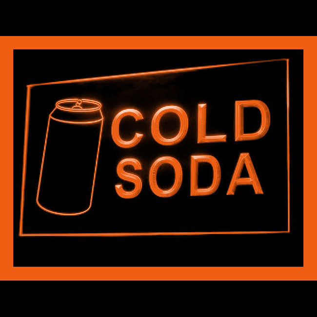 110183 Cold Soda Cafe Shop Store Home Decor Open Display illuminated Night Light Neon Sign 16 Color By Remote