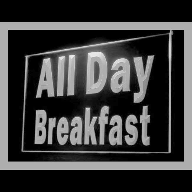 110195 All Day Breakfast Cafe Restaurant Home Decor Open Display illuminated Night Light Neon Sign 16 Color By Remote