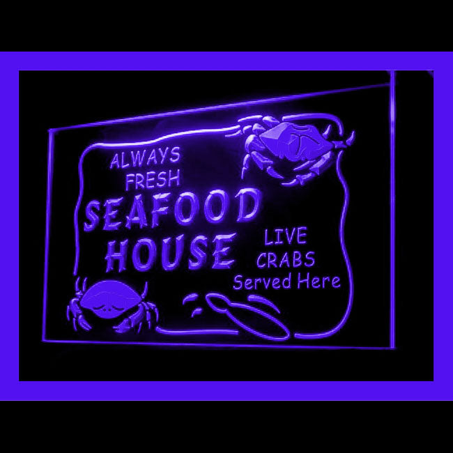 110201 Seafood House Market Restaurant Home Decor Open Display illuminated Night Light Neon Sign 16 Color By Remote