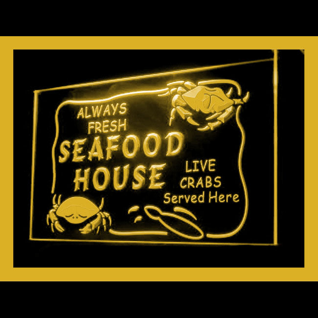 110201 Seafood House Market Restaurant Home Decor Open Display illuminated Night Light Neon Sign 16 Color By Remote