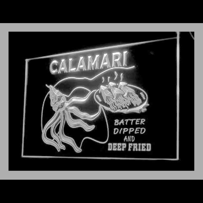 110202 CALAMARI SQUID Seafood Market Cafe Home Decor Open Display illuminated Night Light Neon Sign 16 Color By Remote