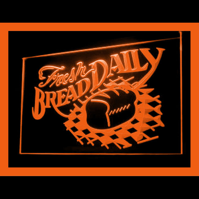 110204 Fresh Bread Daily Bakery Shop Cafe Home Decor Open Display illuminated Night Light Neon Sign 16 Color By Remote