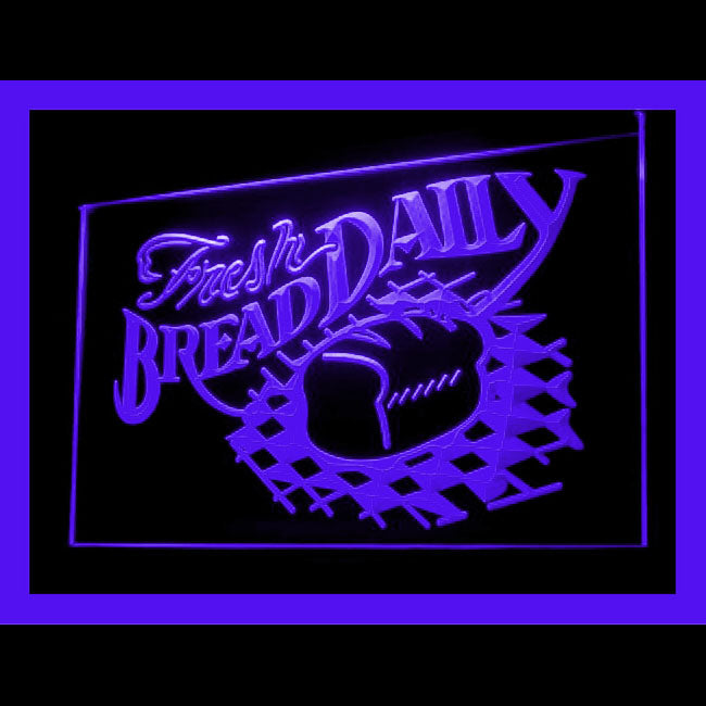 110204 Fresh Bread Daily Bakery Shop Cafe Home Decor Open Display illuminated Night Light Neon Sign 16 Color By Remote