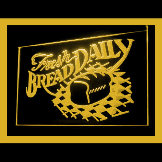 110204 Fresh Bread Daily Bakery Shop Cafe Home Decor Open Display illuminated Night Light Neon Sign 16 Color By Remote