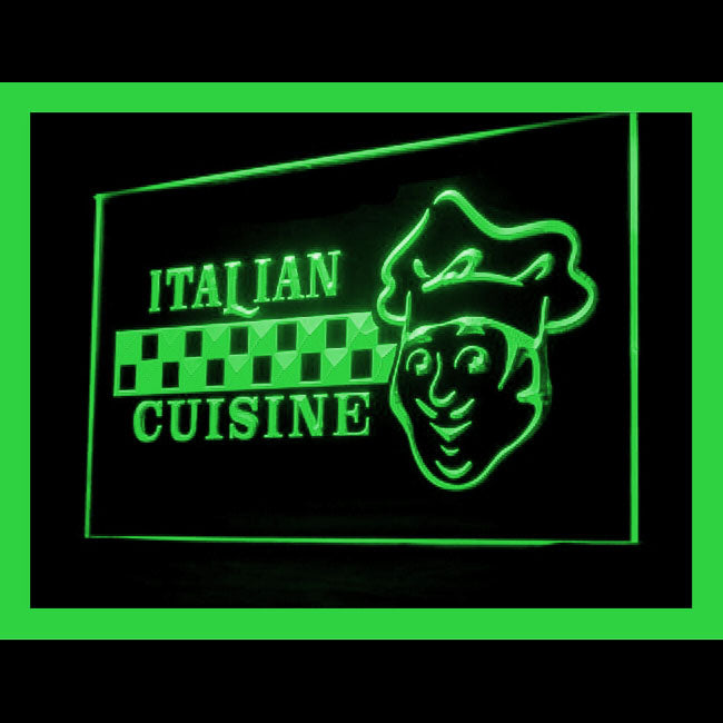 110207 Italian Cuisine Restaurant Cafe Home Decor Open Display illuminated Night Light Neon Sign 16 Color By Remote