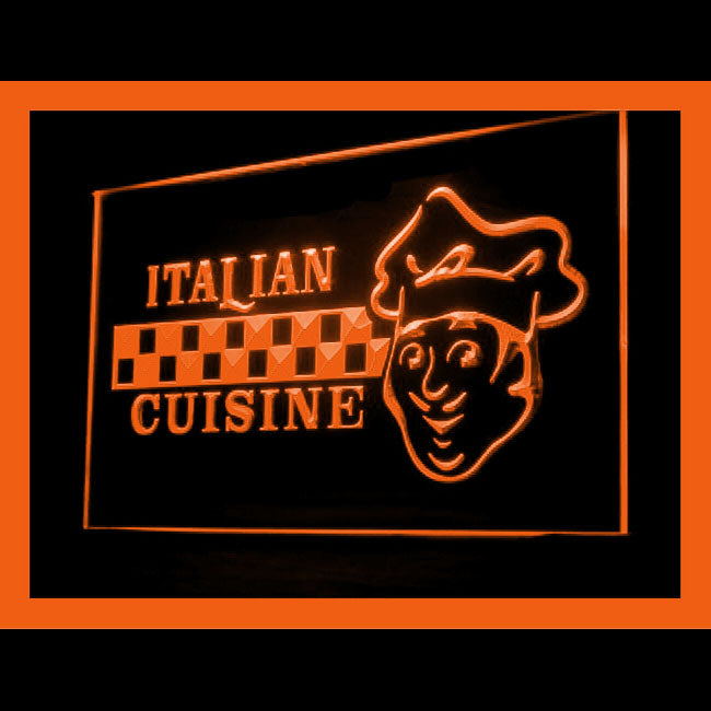 110207 Italian Cuisine Restaurant Cafe Home Decor Open Display illuminated Night Light Neon Sign 16 Color By Remote