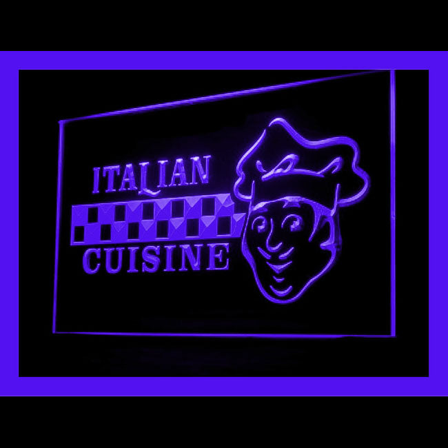 110207 Italian Cuisine Restaurant Cafe Home Decor Open Display illuminated Night Light Neon Sign 16 Color By Remote