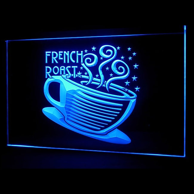 110211 French Roast Coffee Cup Cafe Shop Home Decor Open Display illuminated Night Light Neon Sign 16 Color By Remote