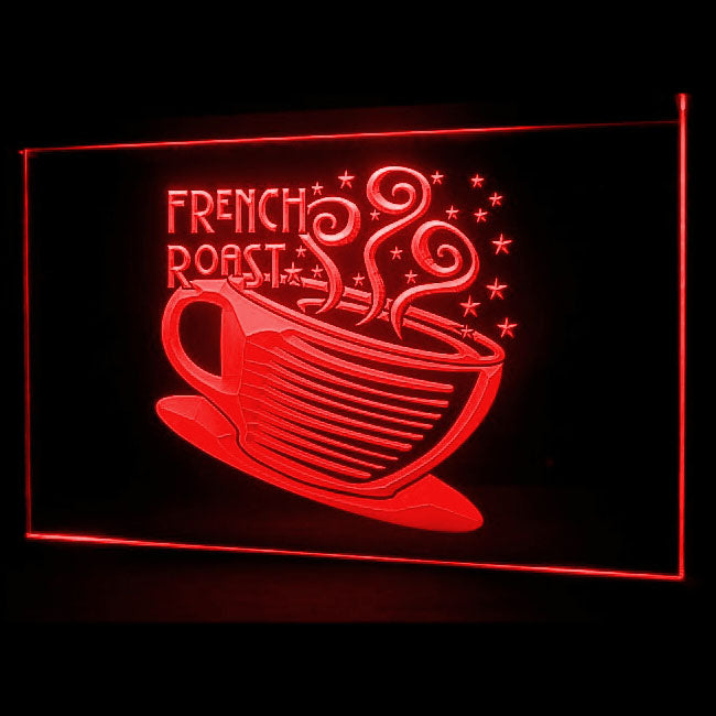 110211 French Roast Coffee Cup Cafe Shop Home Decor Open Display illuminated Night Light Neon Sign 16 Color By Remote