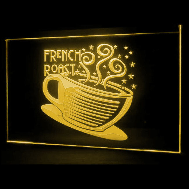 110211 French Roast Coffee Cup Cafe Shop Home Decor Open Display illuminated Night Light Neon Sign 16 Color By Remote