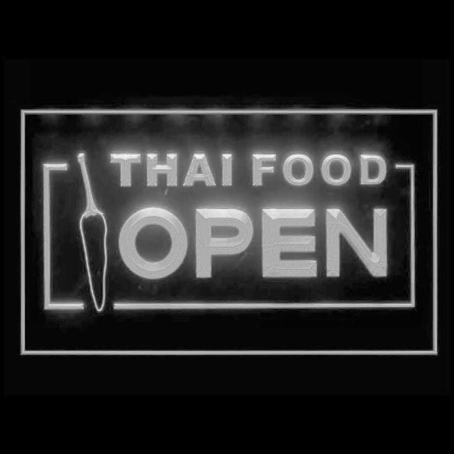 110228 Thai Food Thailand Restaurant Shop Home Decor Open Display illuminated Night Light Neon Sign 16 Color By Remote