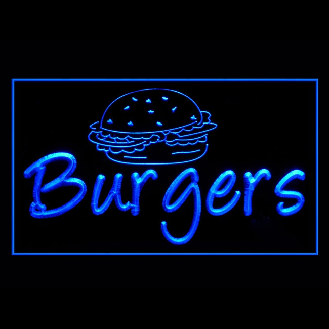 110245 Hamburger Shop Cafe Home Decor Open Display illuminated Night Light Neon Sign 16 Color By Remote