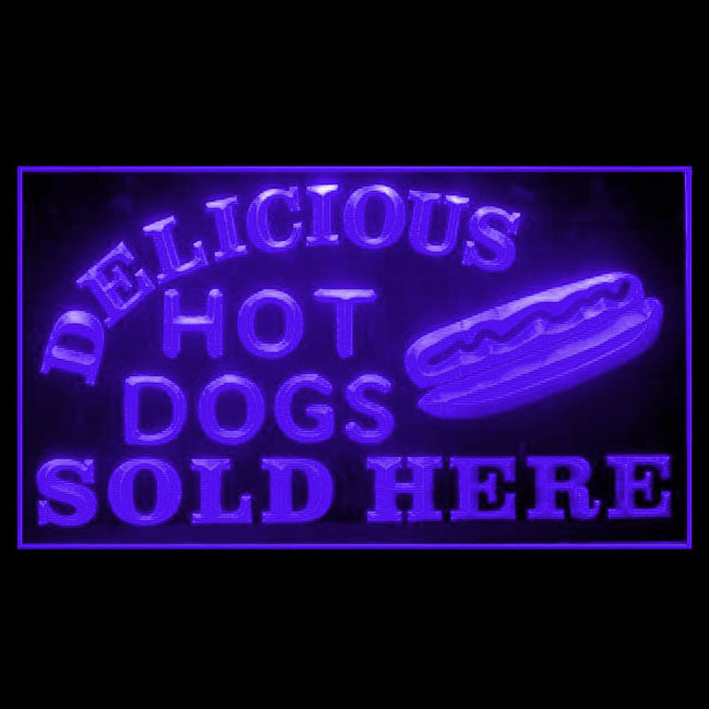 110250 Delicious Hot Dogs Sold Here Shop Cafe Home Decor Open Display illuminated Night Light Neon Sign 16 Color By Remote