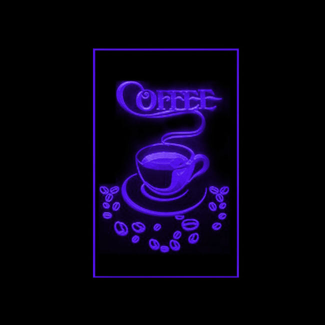 110254 Coffee Cafe Shop Home Decor Open Display illuminated Night Light Neon Sign 16 Color By Remote