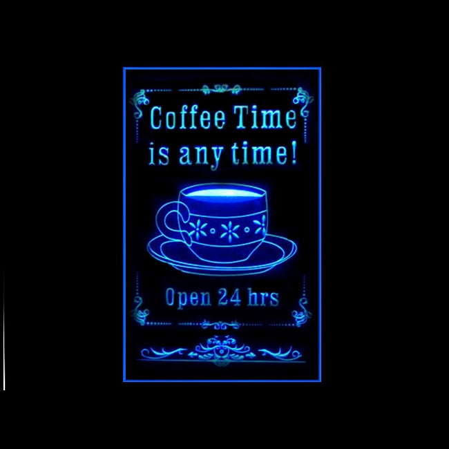 110256 Coffee Cafe Shop Home Decor Open Display illuminated Night Light Neon Sign 16 Color By Remote