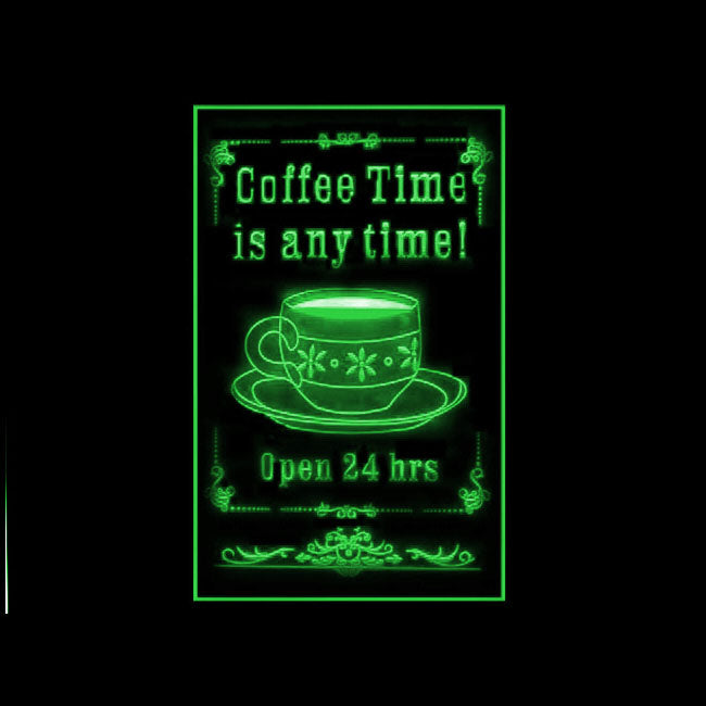 110256 Coffee Cafe Shop Home Decor Open Display illuminated Night Light Neon Sign 16 Color By Remote