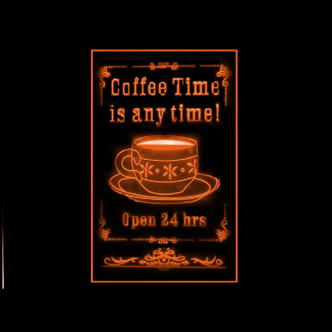 110256 Coffee Cafe Shop Home Decor Open Display illuminated Night Light Neon Sign 16 Color By Remote