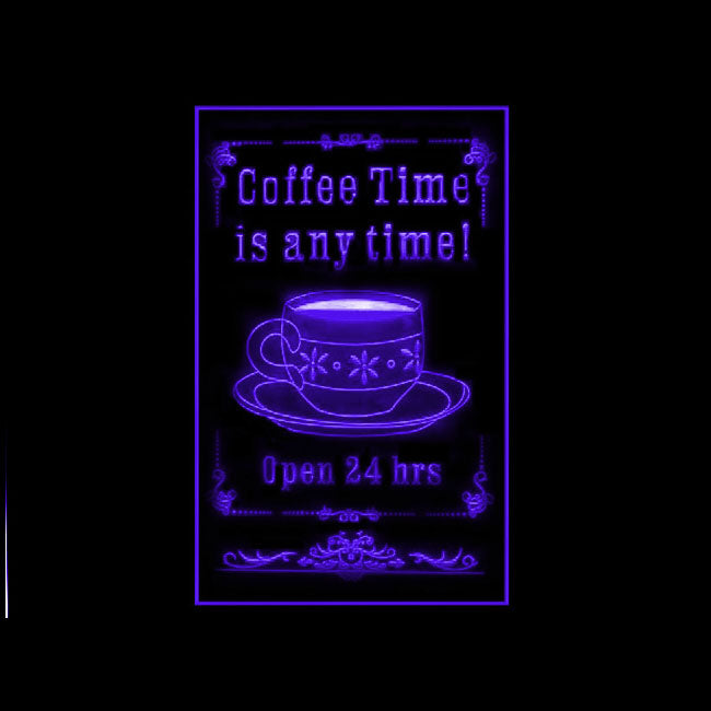 110256 Coffee Cafe Shop Home Decor Open Display illuminated Night Light Neon Sign 16 Color By Remote