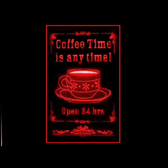 110256 Coffee Cafe Shop Home Decor Open Display illuminated Night Light Neon Sign 16 Color By Remote