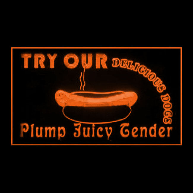 110263 Delicious Hot Dogs Sold Here Shop Cafe Home Decor Open Display illuminated Night Light Neon Sign 16 Color By Remote
