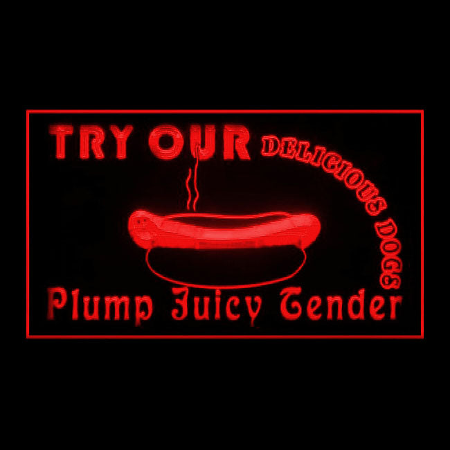 110263 Delicious Hot Dogs Sold Here Shop Cafe Home Decor Open Display illuminated Night Light Neon Sign 16 Color By Remote
