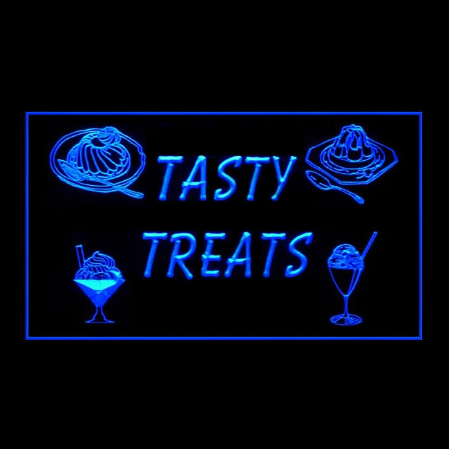 110265 Tasty Treats Iced Tea Smoothies Beverages Home Decor Open Display illuminated Night Light Neon Sign 16 Color By Remote