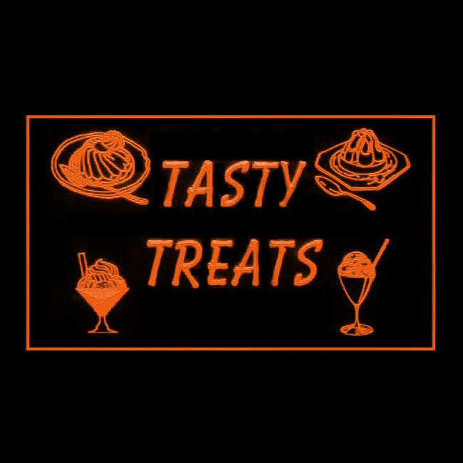 110265 Tasty Treats Iced Tea Smoothies Beverages Home Decor Open Display illuminated Night Light Neon Sign 16 Color By Remote