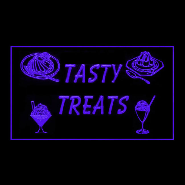 110265 Tasty Treats Iced Tea Smoothies Beverages Home Decor Open Display illuminated Night Light Neon Sign 16 Color By Remote