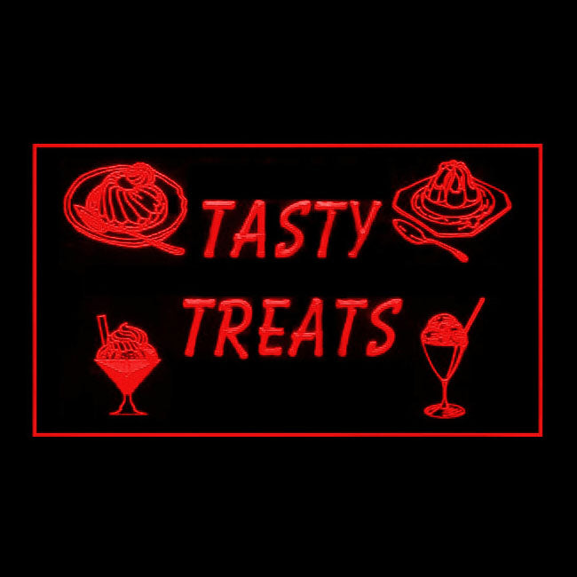 110265 Tasty Treats Iced Tea Smoothies Beverages Home Decor Open Display illuminated Night Light Neon Sign 16 Color By Remote
