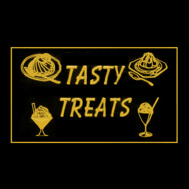 110265 Tasty Treats Iced Tea Smoothies Beverages Home Decor Open Display illuminated Night Light Neon Sign 16 Color By Remote
