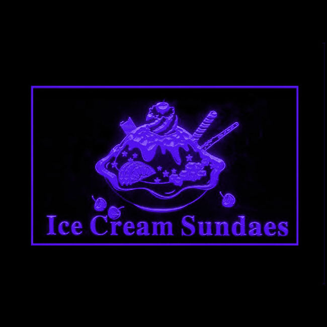 110266 OPEN Ice Cream Cafe Shop Home Decor Open Display illuminated Night Light Neon Sign 16 Color By Remote