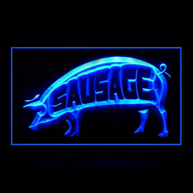 110274 Sausage Ham Shop Grocery Store Home Decor Open Display illuminated Night Light Neon Sign 16 Color By Remote