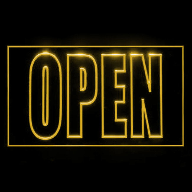 120009 Open Shop Store Salon Cafe Bar Pub Home Decor Open Display illuminated Night Light Neon Sign 16 Color By Remote