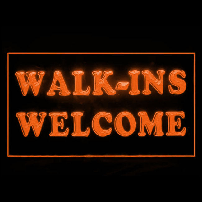 120017 Walk-Ins Welcome Barber Shop Store Salon Home Decor Open Display illuminated Night Light Neon Sign 16 Color By Remote