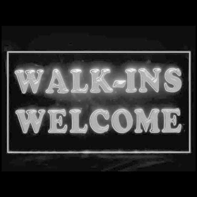 120017 Walk-Ins Welcome Barber Shop Store Salon Home Decor Open Display illuminated Night Light Neon Sign 16 Color By Remote