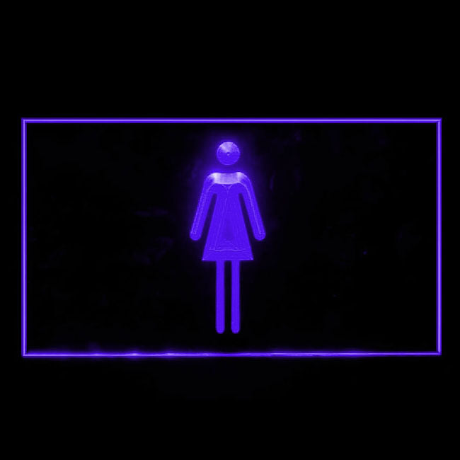 120036 Female Woman Toilet Washroom Public Home Decor Open Display illuminated Night Light Neon Sign 16 Color By Remote