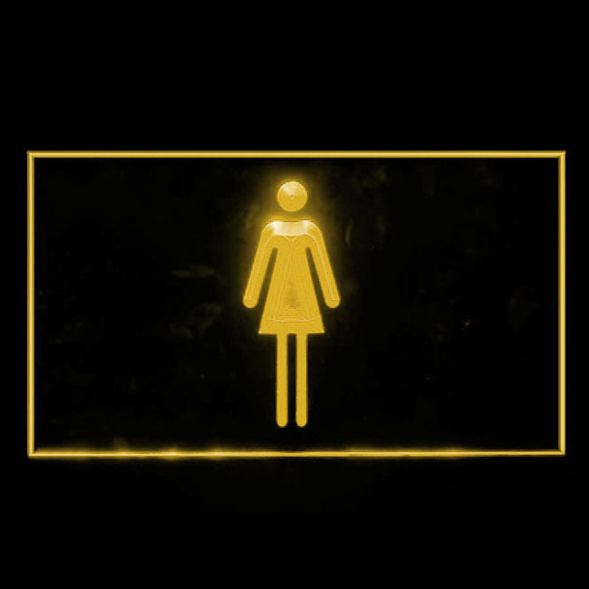 120036 Female Woman Toilet Washroom Public Home Decor Open Display illuminated Night Light Neon Sign 16 Color By Remote